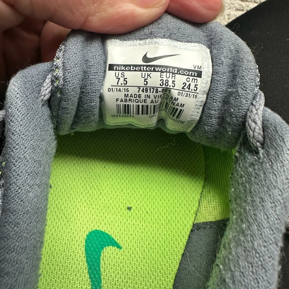 Nike Gray and Teal Athletic Sneakers